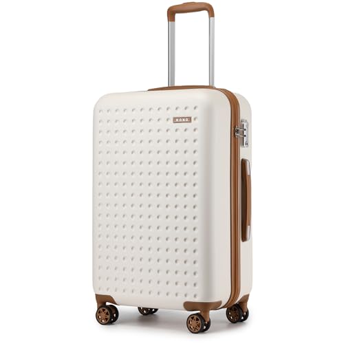 KONO Hartschalenkoffer Reisekoffer Koffer Trolleys 100% ABS Handgepäck Koffer mit 4 Spinnerräder Rollkoffer 75 * 48 * 29 cm TSA-Schloss Reisegepäck Weiß KONO Hartschalenkoffer Reisekoffer Koffer Trolleys 100% ABS Handgepäck Koffer mit 4 Spinnerräder Rollkoffer 75 * 48 * 29 cm TSA-Schloss Reisegepäck Weiß von KONO