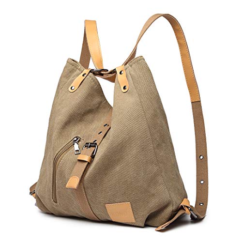 KONO Henkeltaschen Canvas Rucksack Damen Groß Handtaschen Anti Diebstahl Taschen Shopper Schultertaschen Multifunktional Umhängentaschen für Alltag Büro Schule Ausflug Einkauf KONO Henkeltaschen Canvas Rucksack Damen Groß Handtaschen Anti Diebstahl Taschen Shopper Schultertaschen Multifunktional Umhängentaschen für Alltag Büro Schule Ausflug Einkauf von KONO