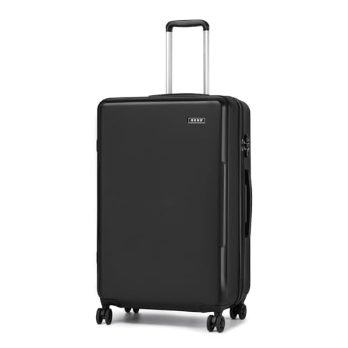 KONO Koffer Groß Hartschalen Reisekoffer Leicht ABS+PC Koffer XL mit TSA Schloss und 4 Rollen 75×48×29cm, 92L, Schwarz KONO Koffer Groß Hartschalen Reisekoffer Leicht ABS+PC Koffer XL mit TSA Schloss und 4 Rollen 75×48×29cm, 92L, Schwarz von KONO