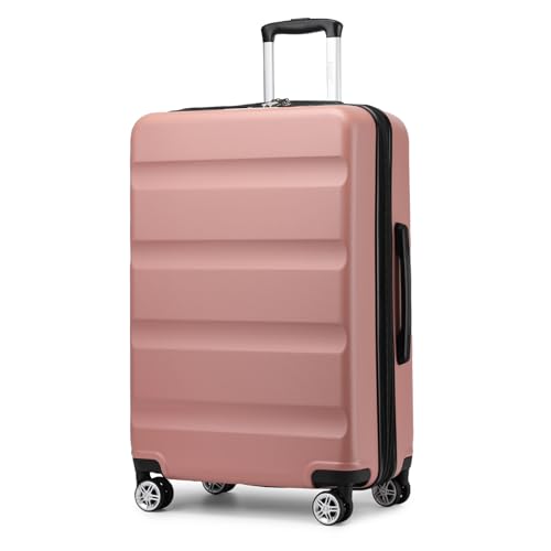 KONO Koffer Trolley Groß Erweiterbares Hartschalengepäck Leichte Koffer XL mit TSA-Schloss und 4 Doppelspinnrollen ideal für Reisen und Business 75x47.5x29.5cm, Nude KONO Koffer Trolley Groß Erweiterbares Hartschalengepäck Leichte Koffer XL mit TSA-Schloss und 4 Doppelspinnrollen ideal für Reisen und Business 75x47.5x29.5cm, Nude von KONO
