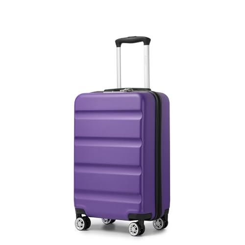 KONO Koffer Trolley Handgepäck Kabinenkoffer Leichte Hartschalengepäck mit TSA-Schloss und doppelte Spinnrollen für Reisen und Business 55x35x22cm, Violett KONO Koffer Trolley Handgepäck Kabinenkoffer Leichte Hartschalengepäck mit TSA-Schloss und doppelte Spinnrollen für Reisen und Business 55x35x22cm, Violett von KONO