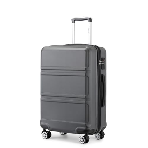 KONO Koffer & Trolleys Mittelgroß 24 Zoll Leicht ABS Hartschalenkoffer mit TSA-Schloss Reisekoffer mit 4 Rollen Rollkoffer 65×44×25.5cm, Grau KONO Koffer & Trolleys Mittelgroß 24 Zoll Leicht ABS Hartschalenkoffer mit TSA-Schloss Reisekoffer mit 4 Rollen Rollkoffer 65×44×25.5cm, Grau von KONO