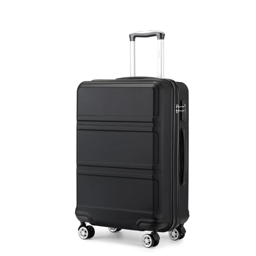 KONO Koffer & Trolleys Mittelgroß 24 Zoll Leicht ABS Hartschalenkoffer mit TSA-Schloss Reisekoffer mit 4 Rollen Rollkoffer 65×44×25.5cm, Schwarz KONO Koffer & Trolleys Mittelgroß 24 Zoll Leicht ABS Hartschalenkoffer mit TSA-Schloss Reisekoffer mit 4 Rollen Rollkoffer 65×44×25.5cm, Schwarz von KONO