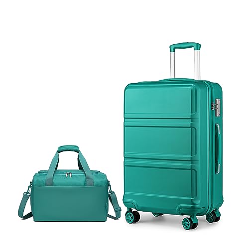 KONO Mittelgroß Reisekoffer Rollkoffer Set Gepäcksets 2 Teilig, 65cm Mittelgroß Trolley Koffer mit Ryanair Reisetasche 40x20x25cm, Türkis KONO Mittelgroß Reisekoffer Rollkoffer Set Gepäcksets 2 Teilig, 65cm Mittelgroß Trolley Koffer mit Ryanair Reisetasche 40x20x25cm, Türkis von KONO