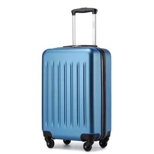 KONO Hartschale Koffer Trolley Rollkoffer Handgepäck Koffer Zwillingsrollen ABS Handgepäck Bordgepäck 4 Rollen, 55cm 20 Zoll(Dunkelblau) KONO Hartschale Koffer Trolley Rollkoffer Handgepäck Koffer Zwillingsrollen ABS Handgepäck Bordgepäck 4 Rollen, 55cm 20 Zoll(Dunkelblau) von KONO