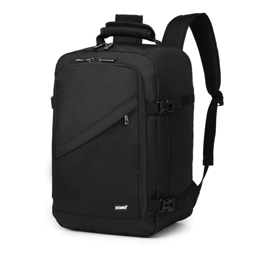 Kono Kabinentasche 40 x 20 x 25 cm für Ryanair Untersitz Reise Handgepäckrucksack Kabinengröße 20L, Schwarz , Minimalistisch Kono Kabinentasche 40 x 20 x 25 cm für Ryanair Untersitz Reise Handgepäckrucksack Kabinengröße 20L, Schwarz , Minimalistisch von KONO