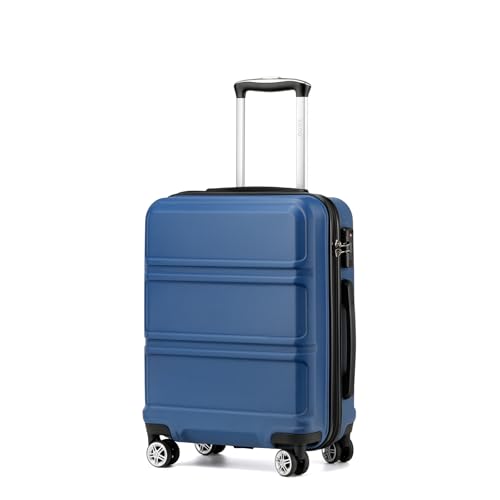KONO Handgepäck Koffer 20 Zoll Leichter ABS Hartschalenkoffer mit TSA-Schloss Reisekoffer mit 4 Rollen Kabinenkoffer 52×38×21cm, Dunkelblau KONO Handgepäck Koffer 20 Zoll Leichter ABS Hartschalenkoffer mit TSA-Schloss Reisekoffer mit 4 Rollen Kabinenkoffer 52×38×21cm, Dunkelblau von KONO