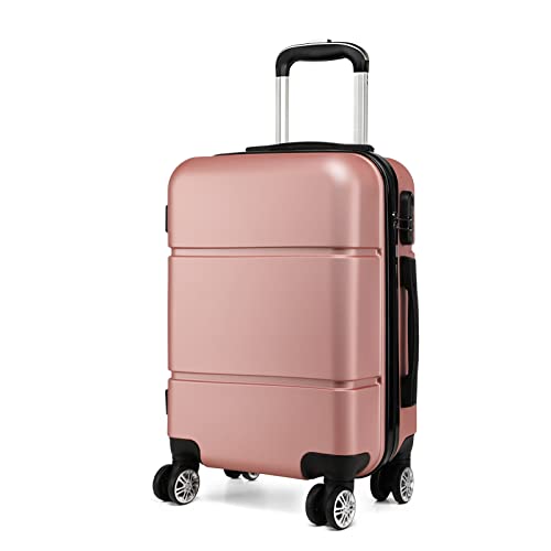 Kono Reisekoffer Handgepäck Koffer mit Rollen Hartschale Trolley 55x38x22cm 33 Liter Leichtgewicht ABS Rosa Gold Kono Reisekoffer Handgepäck Koffer mit Rollen Hartschale Trolley 55x38x22cm 33 Liter Leichtgewicht ABS Rosa Gold von KONO