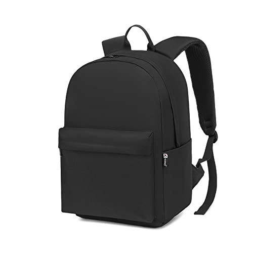 Schulrucksack College-Rucksack, leichte Schultasche, stilvoll, lässig, Tagesrucksack, College, Reisen, Arbeitstasche für Jungen und Mädchen, passend für 15,4-Zoll-Laptop (Schwarz) Schulrucksack College-Rucksack, leichte Schultasche, stilvoll, lässig, Tagesrucksack, College, Reisen, Arbeitstasche für Jungen und Mädchen, passend für 15,4-Zoll-Laptop (Schwarz) von KONO