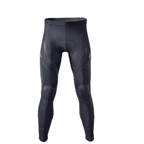 KONSA Fahrradhose Lang Herren-Radhose, Winter, Winddicht, Thermo-Fleece, Fahrradhose, Mountainbike-Hose, 6/8 Stunden Langstreckenfahrt(Black 6H,M) von KONSA