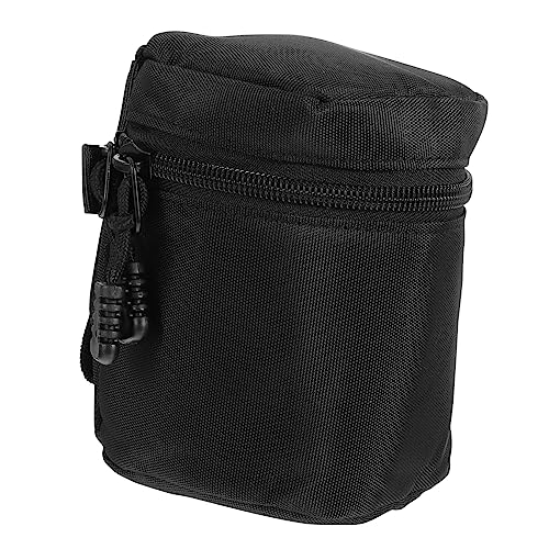 KONTONTY 2st Linsentasche Objektivbeutel Für Unterwegs Stoßfester Objektivbeutel DSLR-objektivhalter DSLR Objektiv Aufbewahrung DSLR-objektivschutz Tasche Für Kameraobjektive Nylon Black von KONTONTY