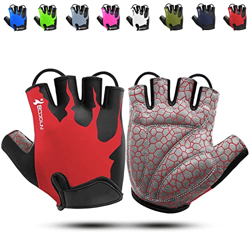 KONVINIT Fahrradhandschuhe Herren Damen Sommer - Radhandschuhe Halbfinger Fahrrad Handschuhe Freizeit für Mountainbike,Rennrad,Downhill,Pendler,Radler,Kajak,Roller,Segel,Ruder,red S KONVINIT Fahrradhandschuhe Herren Damen Sommer - Radhandschuhe Halbfinger Fahrrad Handschuhe Freizeit für Mountainbike,Rennrad,Downhill,Pendler,Radler,Kajak,Roller,Segel,Ruder,red S von KONVINIT