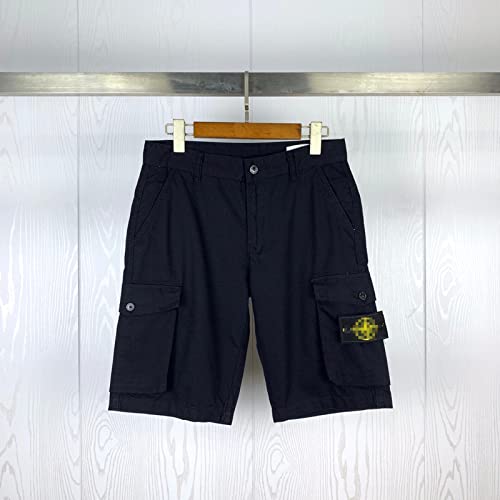 KONZDE Stone Frühling Und Sommer Cargo-Shorts Für Männer Und Frauen Im Gleichen Stil, Sporthose, Lässig, Hip-Hop-Paar, Reine Baumwolle, Quarter-Hose, Modischer Druck, M-XXL-style3||M von KONZDE