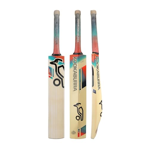 Kookaburra Aura 6.5 Cricket Bat, Short Handle Cricketschläger, Koralle/Blau, Kurzer Griff von KOOKABURRA