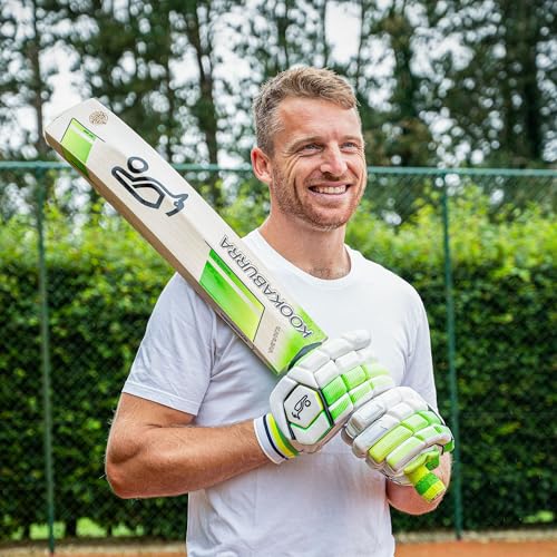 Kookaburra Jos Buttler Replica Cricket Bat Cricketschläger, Lime, Kurzer Griff von KOOKABURRA