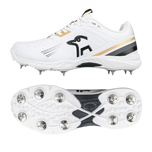 Kookaburra KC 3.0 Spike Cricketschuh, Gold/Schwarz, Größe 47 von KOOKABURRA