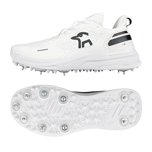 Kookaburra KC Players Spike Cricketschuh, Weiß/Schwarz, Größe 47 von KOOKABURRA