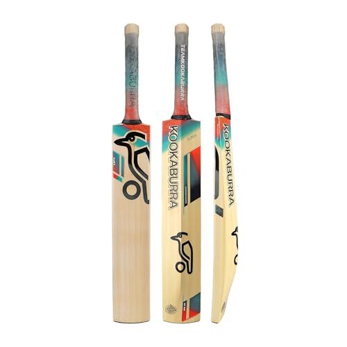 Kookaburra Unisex Jugend Aura 6.5 Cricket Bat-Size 2 Cricketschläger, Koralle/Blau, 34 von KOOKABURRA