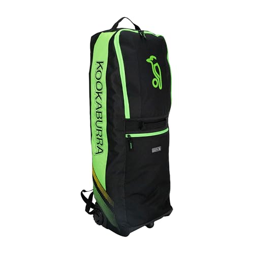 Kookaburra wd5000 Wheelie Duffle Crickettasche, Schwarz/Neongrün von KOOKABURRA