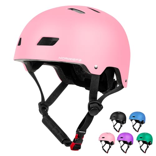 KORIMEFA Kinder Fahrradhelm Kinderhelm Radhelm Sporthelm CE-Zertifizierung für Fahrrad Skateboard Scooter Motorrad BMX für 3-14 Jahre (Pink, S) von KORIMEFA