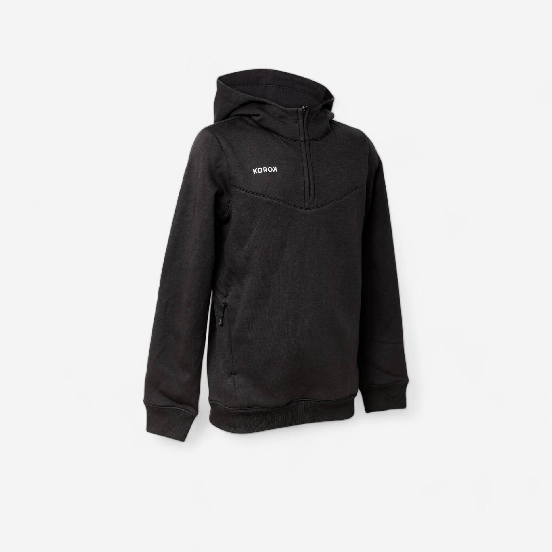 Kinder Feldhockey Hoodie mit Zip - FH500 schwarz Kinder Feldhockey Hoodie mit Zip - FH500 schwarz von KOROK