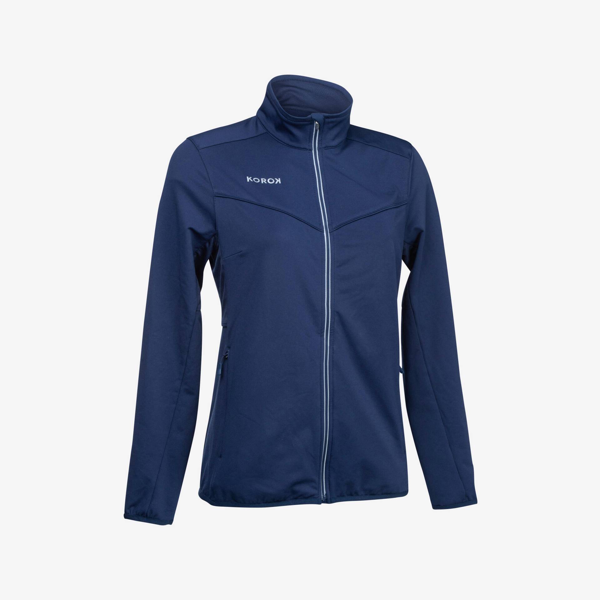 Damen Feldhockey Trainingsjacke - FH900 marineblau von KOROK