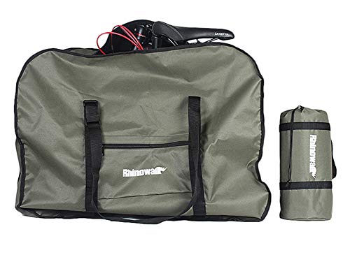 KOSSJAA Faltrad transporttasche Tragetasche Fahrrad Reisen 20 Zoll Tasche Bike Koffertasche (Grün 20 ") von KOSSJAA