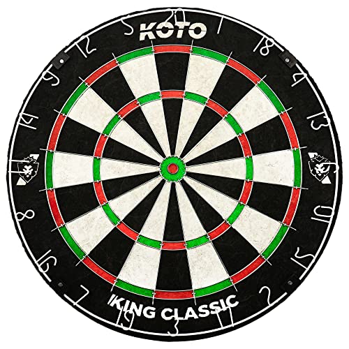 KOTO - King Classic Dartscheibe (Offizielle Turniermaße), Inkl. Slim Wire Technologie, Klammer & Klammerfrei KOTO - King Classic Dartscheibe (Offizielle Turniermaße), Inkl. Slim Wire Technologie, Klammer & Klammerfrei von KOTO darts