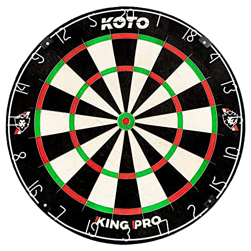 KOTO Pro Edition Dartscheibe, SteelDartscheibe Offizielles Turniermaß aus hochwertigen A-Klasse Sisal Bristles, Profi Dartboard, extra dünne Drahtränder von KOTO darts