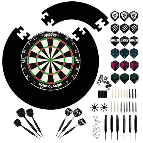 KOTO - King Classic Edition Schwarz Incl. Surround & Accessory Kit Steeltip 90 Stücks, 2 Sets Dartpfeile 23 G, 6x3 Flights, 6x3 Shafts KOTO - King Classic Edition Schwarz Incl. Surround & Accessory Kit Steeltip 90 Stücks, 2 Sets Dartpfeile 23 G, 6x3 Flights, 6x3 Shafts von KOTO darts