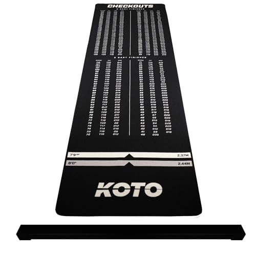 KOTO - Oche Carpet Checkout 285 x 80 cm Dartmatte zum Schutz des Bodens & der Dartpfeile, Mit Score-Indikation & Oche KOTO - Oche Carpet Checkout 285 x 80 cm Dartmatte zum Schutz des Bodens & der Dartpfeile, Mit Score-Indikation & Oche von KOTO darts