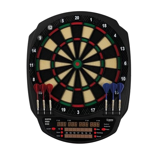 KOTO Pro 580, dartscheibe elektronisch Profi, e dartscheibe mit Soft Darts, E-Darts Multiplayer, 43 Spiele und Über 320 Variationen, elektrische dartscheiben, Dartset, Dartboard, edartdart Scheibe von KOTO darts