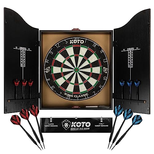 KOTO - Dart kabinett mit Dartscheibe & 6 Steel Dartpfeile, Throwline Dartschrank Holz, Dart Schränke KOTO - Dart kabinett mit Dartscheibe & 6 Steel Dartpfeile, Throwline Dartschrank Holz, Dart Schränke von KOTO darts