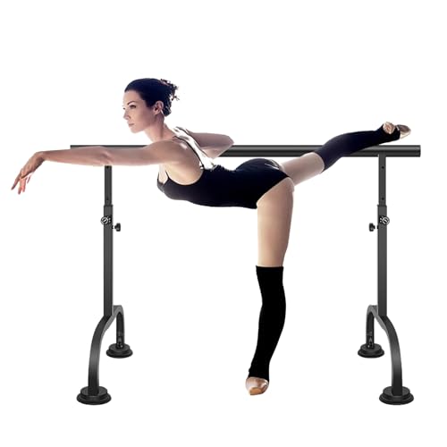 KPHYMOD Ballettstange Ballettstange, Tragbar Für Zuhause Oder Studio, Verstellbare Höhe Und Länge, Ballett-Tanzstange, Stretch-Pilates-Tanz, Aktives Training, Einzelstange(Black,8.2 ft) von KPHYMOD