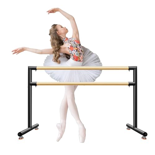 KPHYMOD Ballettstange Tragbare Ballettstange, freistehende Ballettstange, robuste Tanz-Ballettstange für Zuhause, Tanzstange, Fitness, Doppelstange(8.2 ft) von KPHYMOD