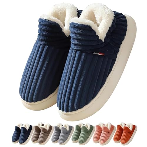 KQLULU Cloud Slippers Unisex, Winter Cloud Slippers, Cozy Slippers Women Casual Home, Warm and Comfortable Non-Slip Lightweight Soft (Blue,40-41) von KQLULU