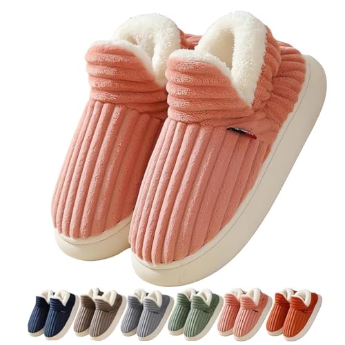 KQLULU Cloud Slippers Unisex, Winter Cloud Slippers, Cozy Slippers Women Casual Home, Warm and Comfortable Non-Slip Lightweight Soft (Pink,46-47) von KQLULU