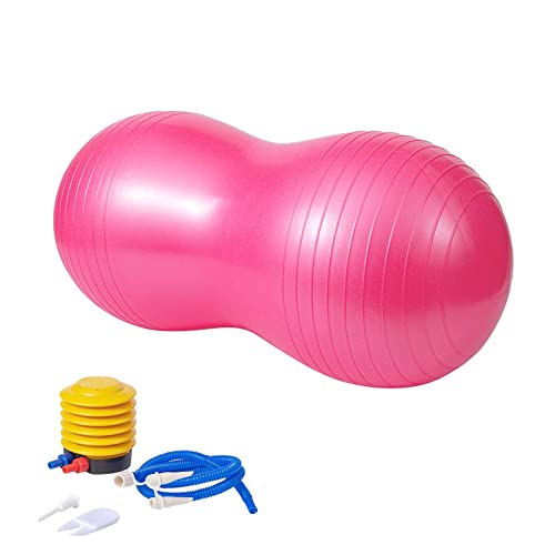 KRUIHAN Gymnastikball Pilates Ball Yoga Ball Sitzball Therapieball Sport und Fitness Geschenke für Erwachsene und Kinder,Fitnessgeräte für Turnhallen,Büros und Zuhause,Rosa von KRUIHAN