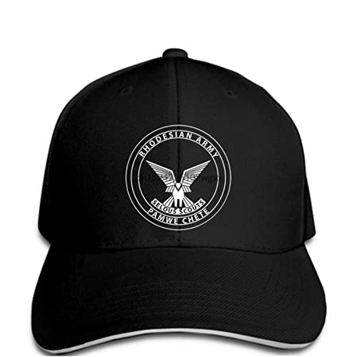 KRYDN Baseballkappen für Männer und Frauen European Style Rhodesian Army mit Soft Scout Style Black Hysterese Einstellbare Casual Hip Hop Funny Outdoor Cap Weihnachts- und Neujahrsgeschenke von KRYDN