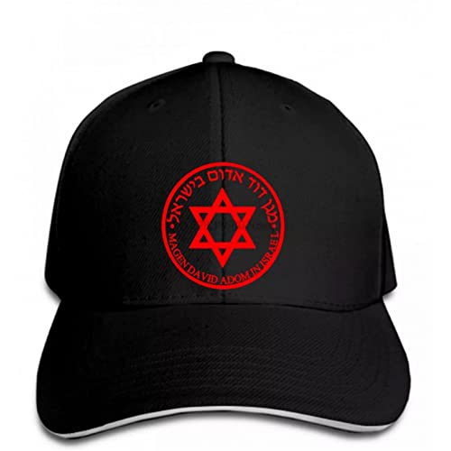 klassisch Baseball Kappe Red Star Emergency Baseball Cap israelisch-jüdische Baseballmütze Outdoor Sports Cap Weihnachten Geschenk von KRYDN