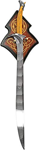 KS-11 Filmschwert Thorin Eichenschild - Schwert Der Hobbit - Orkrist - Dekoschwert mit Wandhalterung aus Holz, Silber Gold von KS-11