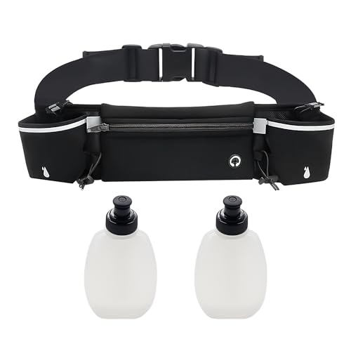 1-Teilige Schwarze Sport-Hüfttasche, Sport-Hüfttasche Mit Wasserflasche, Laufgürtel, Verstellbare Hüfttasche, Reißverschluss-Hüfttasche Für Outdoor-Workouts, Radfahren Und Wandern 1-Teilige Schwarze Sport-Hüfttasche, Sport-Hüfttasche Mit Wasserflasche, Laufgürtel, Verstellbare Hüfttasche, Reißverschluss-Hüfttasche Für Outdoor-Workouts, Radfahren Und Wandern von KSBBHDS