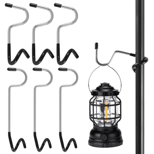 KTCINA 6 Stück Camping Laternenhalter S Förmig Camping Lampenhaken Anti Rutsch Zeltstangen Haken Camping Garten Kleiderbügel Für Camping Hängende Laternen Wasserkocher Müllsäcke KTCINA 6 Stück Camping Laternenhalter S Förmig Camping Lampenhaken Anti Rutsch Zeltstangen Haken Camping Garten Kleiderbügel Für Camping Hängende Laternen Wasserkocher Müllsäcke von KTCINA