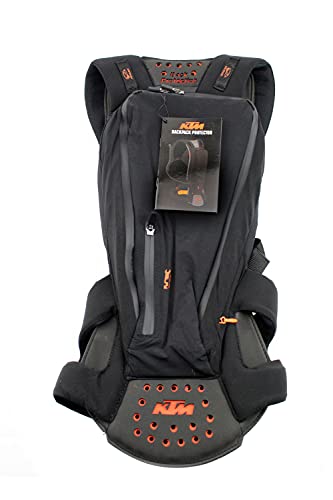 KTM Protektor Rucksack Factory Schwarz Orange mit Integriertem Rückenprotektor, Größe:M von KTM