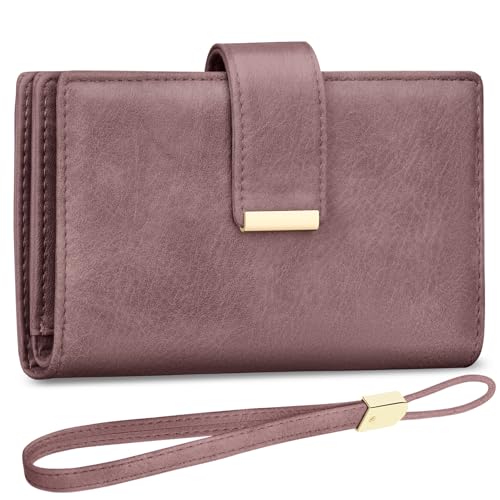 KTUEOV Geldbörse Damen Leder Portemonnaie mit RFID Blockierung Geldbeutel Damen Groß Portmonee Frauen Clutch Geldtasche Damen Vielen Kartenfächern, Zipper Münzfach Abnehmbare Handschlaufe KTUEOV Geldbörse Damen Leder Portemonnaie mit RFID Blockierung Geldbeutel Damen Groß Portmonee Frauen Clutch Geldtasche Damen Vielen Kartenfächern, Zipper Münzfach Abnehmbare Handschlaufe von KTUEOV