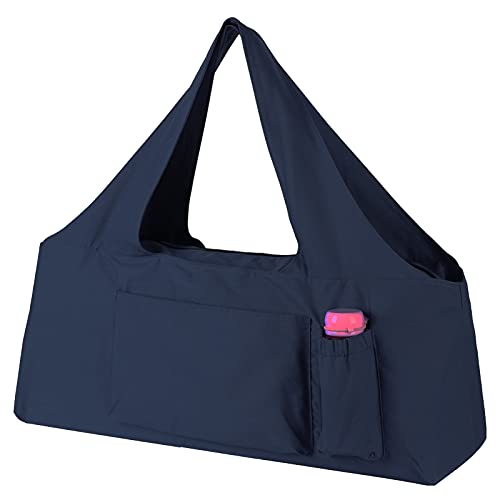 KUAK Extra große Yogamatten-Tasche und Tragetasche mit Yogamatten-Gurt, oberer durchgehender Reißverschluss, Flaschentasche/große offene Tasche und Reißverschlusstaschen, Sport, Strand von KUAK