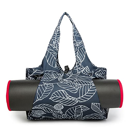 KUAK Yogamatten-Tasche, große wasserdichte Sporttasche mit Platz für 2 Yogamatten, verstellbarer Yogamatten-Gurt/Yogamatten-Halterung/Flaschentaschen, Tragetasche für Pilates, Fitness, Reisen von KUAK