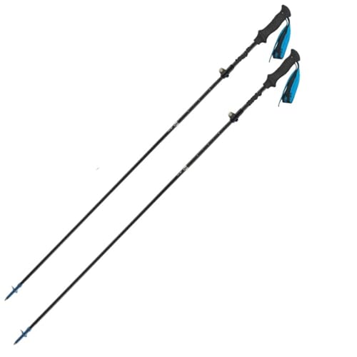 KUIBAFN Wanderstöcke Kletterstock Trekking Carbonstock Wandern Wandern 5-teilig faltbar Länge verstellbar Licht(Blue-115-135cm(2)) von KUIBAFN