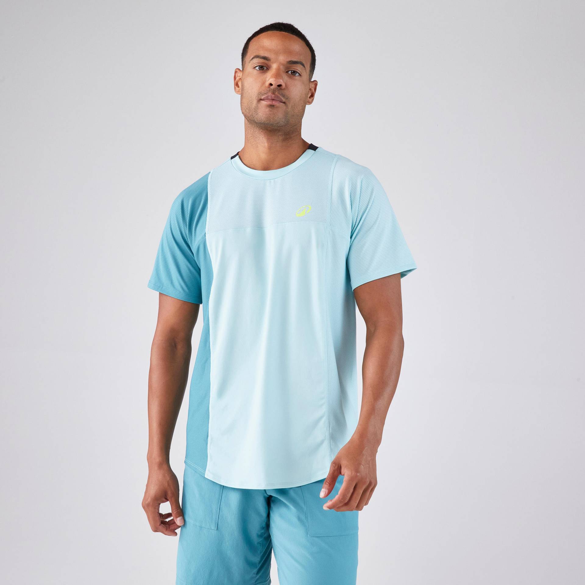 Herren Padel T-Shirt atmungsaktiv - Dry blau von KUIKMA