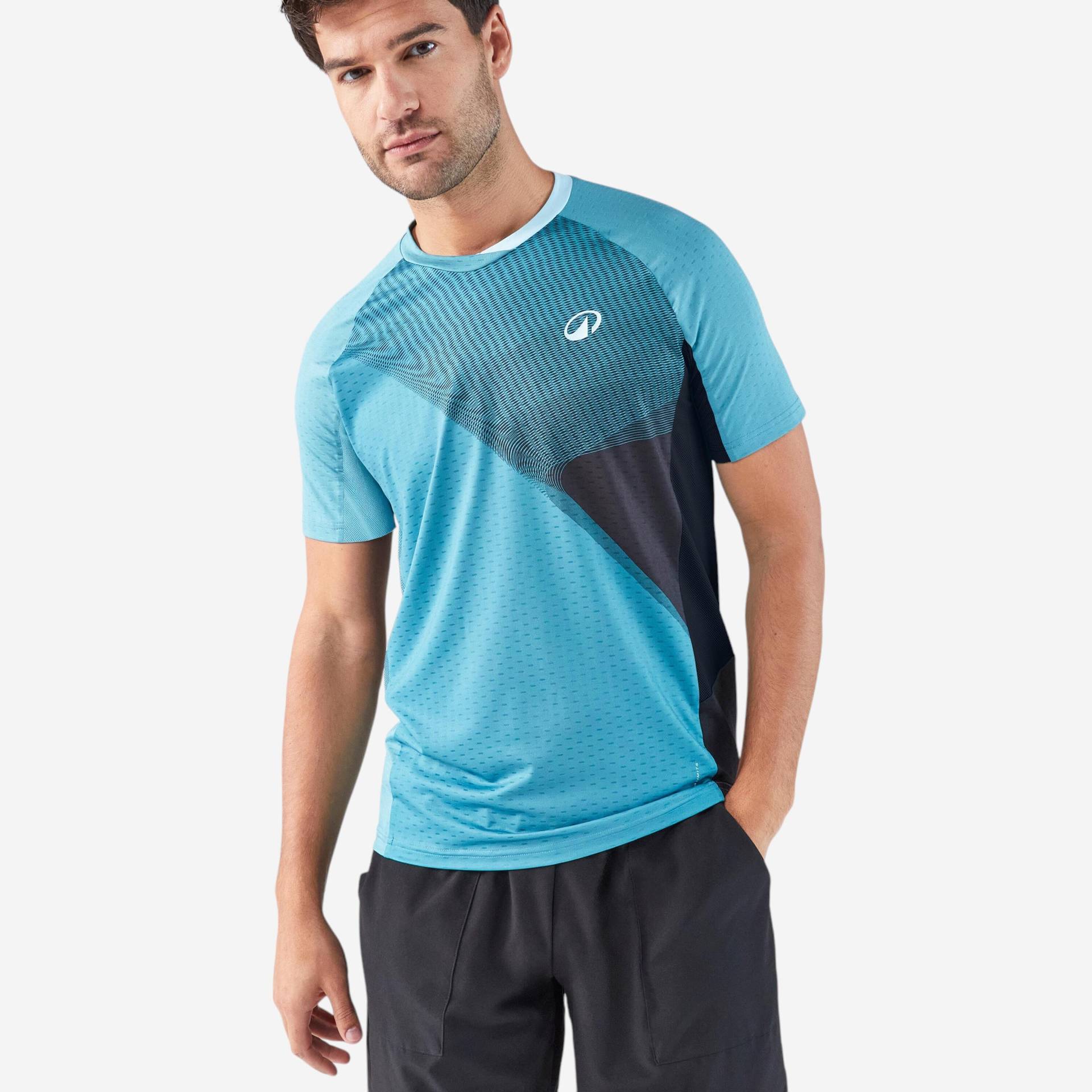 Herren Padel T-Shirt technisch - Kuikma 900 blau/schwarz Herren Padel T-Shirt technisch - Kuikma 900 blau/schwarz von KUIKMA